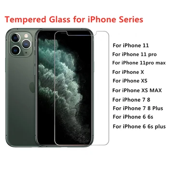 

2.5D Tempered Glass For Apple iPhone 11 Pro Max XS XR X 8 7 6 6S SE 5S 4 4S 9H Glass HD Screen Protector Protective Film 1000Pcs