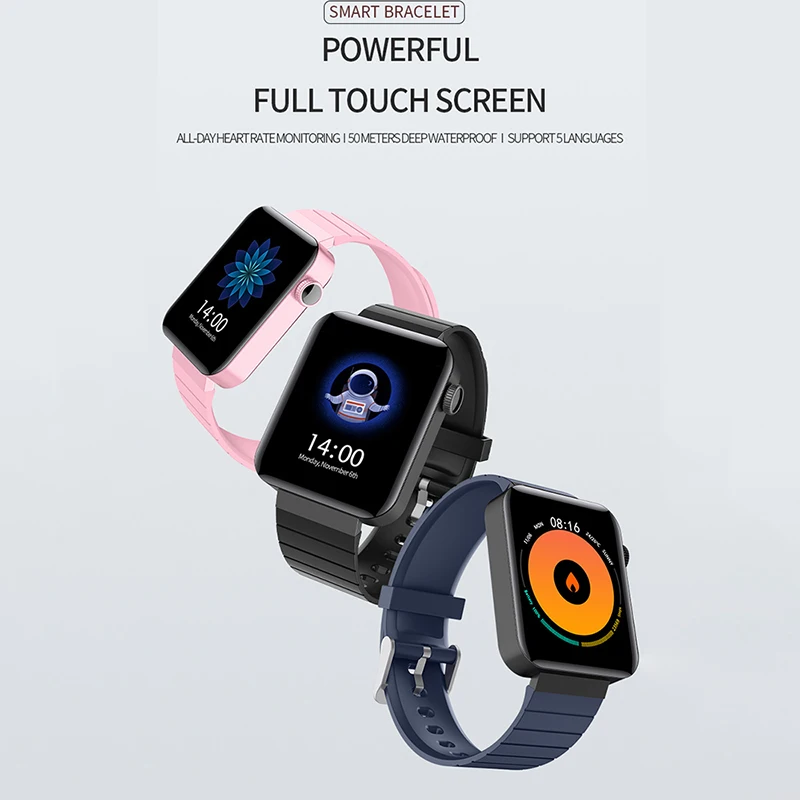 

2020 New Fashion Bluetooth Smart Watch Heart Rate Monitor Fitness Tracker Smartwatch Sport Smart Bracelet For Android IOS