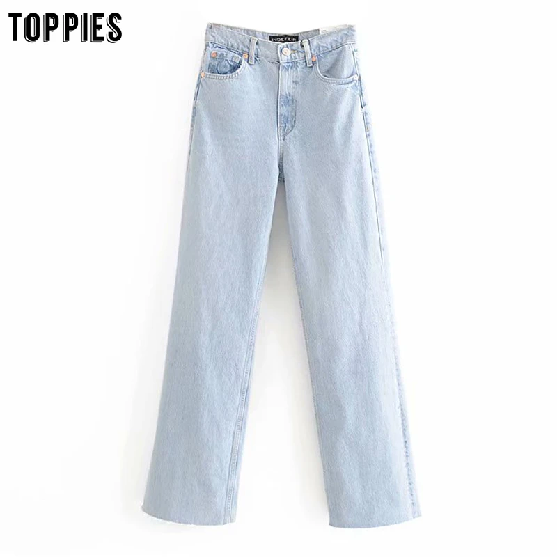 toppies vintage blue cotton denim pants womens high waist straight pants casual tassel tousers toppies vintage blue cotton denim pants womens high waist straight pants casual tassel tousers