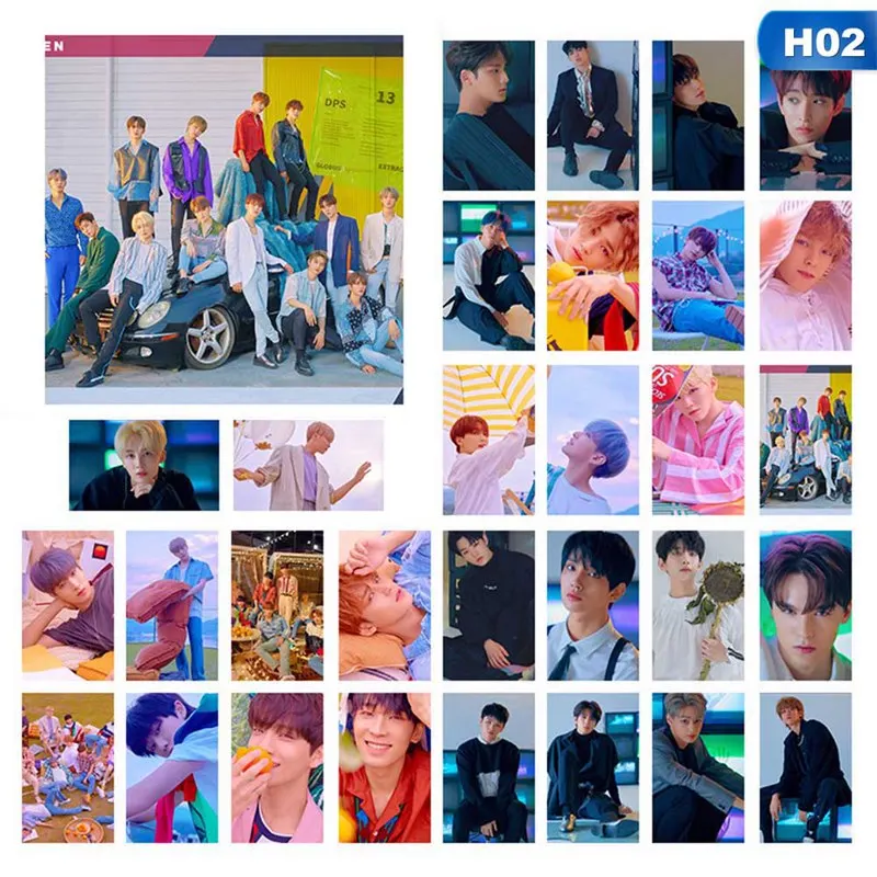 H02 30 шт./компл. SEVENTEEN IKON фотографии карты мальчик LOMO карты самодельные LOMO фотографии принадлежности для фанатов - Цвет: H02