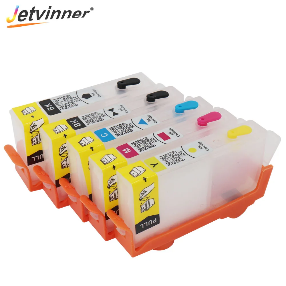 Jetvinner 5 шт. для hp 862 многоразовые картриджи для hp Photosmart AIO/7510 e-AIO-C311a/Plus AIO/Pro B8550 с микросхемами Arc