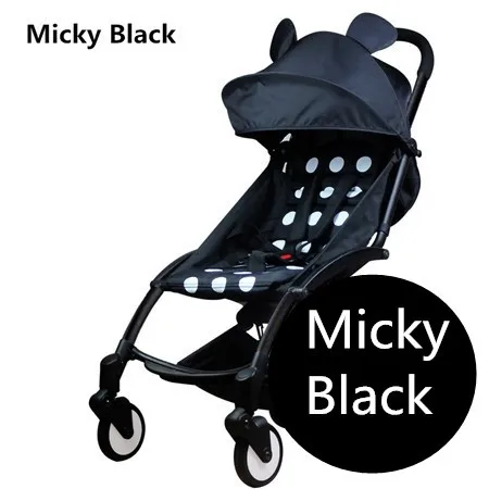 Original Yoya For Baby Stroller Car Light Folding Baby Carriage Stroller Chair Can Sit Lie Kinderwagen Newborn Baby Pram - Цвет: Upgrade black