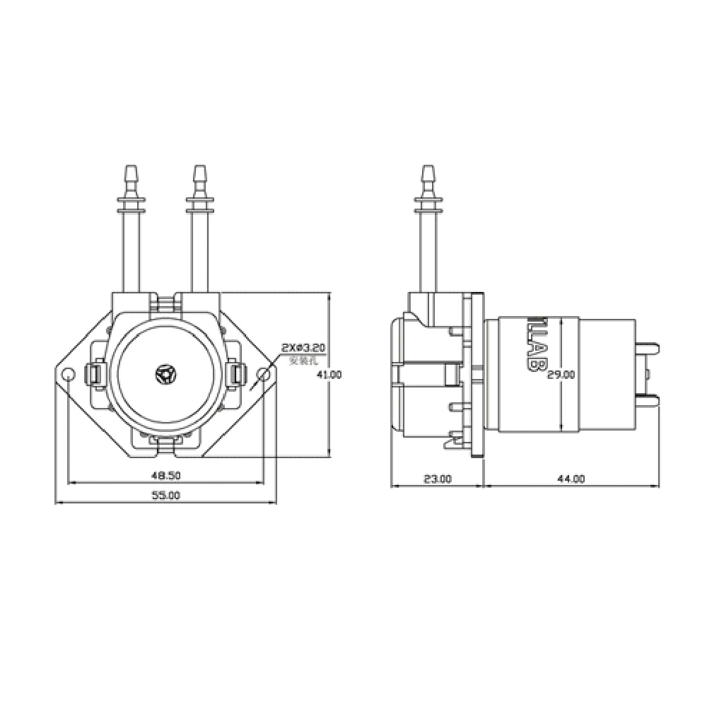 DC 12 В D3 Перистальтический дозирующий насос 3x5 мм DIY головная трубка для лабораторной аналитической жидкости W329