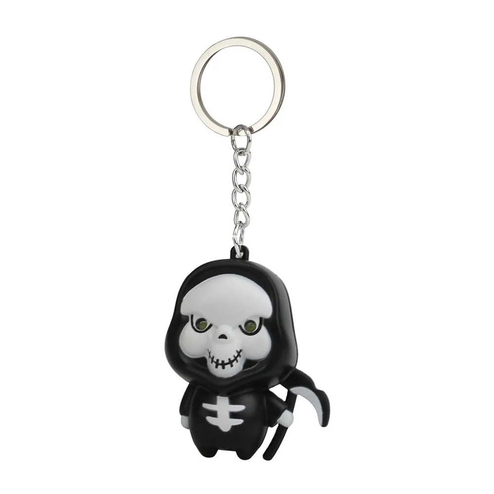 CARPRIE Хэллоуин СВЕТОДИОДНЫЙ/звук фонарик брелки смерти Скелет Декор страшный автомобиль брелок