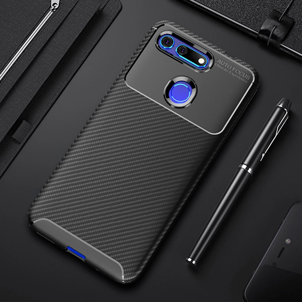 

For Honor View 20 Case Carbon Fiber Cover 360 Full Protection Phone Case For Huawei Honor V 20 View20 Cover Shockproof Bumper