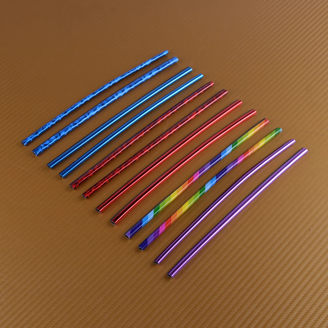 10 Pcs Car Universal Accessories Rubber AUTO Colorful Air Conditioner Outlet Vent Decoration Strip U-shaped Bright Moulding Trim |