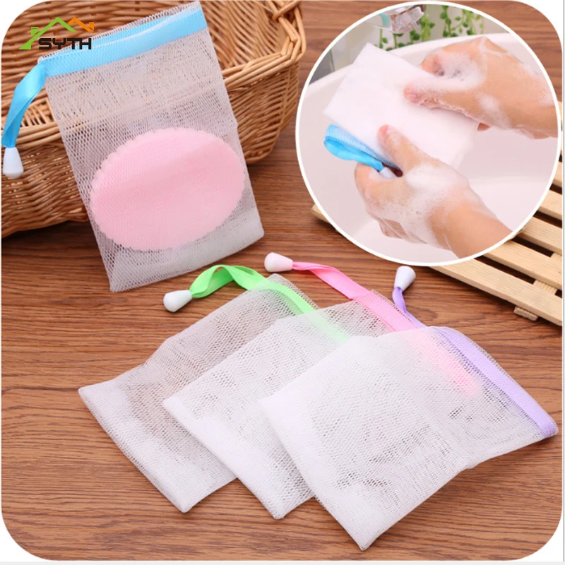 

Handmade soap foaming net foaming net facial cleanser cleansing mesh soap bag wash soap bag foaming bag wholesale
