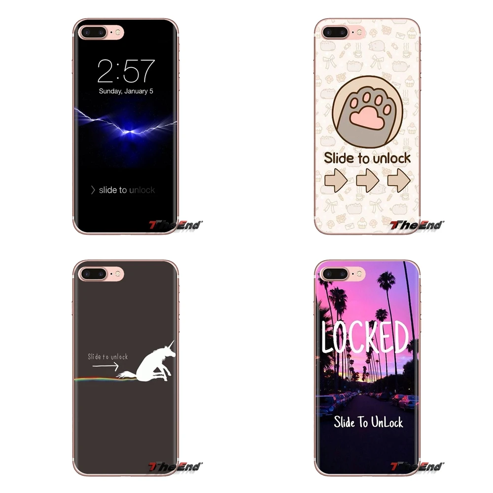 Slide To Unlock Unicorn Rainbow Phone Shell Covers For LG G3 G4 Mini G5 G6 G7 Q6 Q7 Q8 Q9 V10 V20 V30 X Power 2 3 K10 K4 K8 2017 |