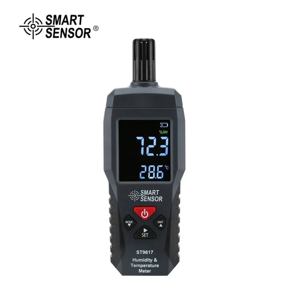 

Digital Humidity Hygrometer Temperature Meter High Accuracy Color LCD Display Detector Thermometer Gauge Tester -10-50°C ST9617