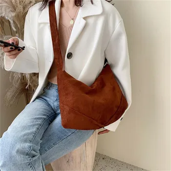 

Solid Color Crossbody Bags For Women 2020 Designer Winter Shoulder Messenger Bag Female Handbags and Purses