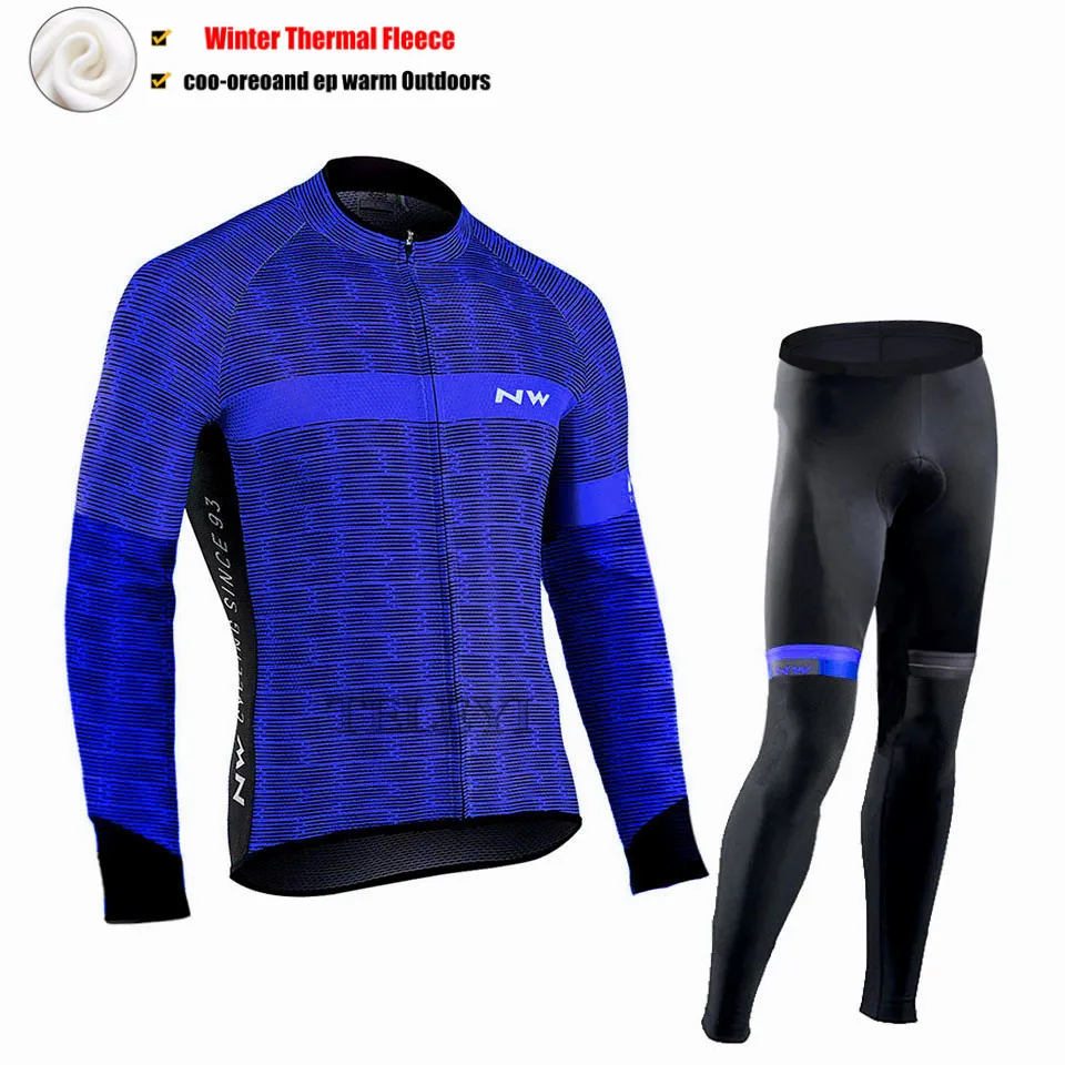 Армейский зеленый Winter Thermal Fleece pro team Cycling Clothing Pant Jersey Suit Sets Men Road Bike Outdoor Sports Set Cycling 9D Pants - Цвет: Армейский зеленый