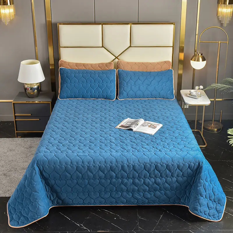 Mattress Cover Velvet Bed Cover Milk Velvet Bed Cover Kang Single Crystal Velvet Tatami Cover Quilted Bedding Quilted Sheets Big Kang Blanket Household Sheets