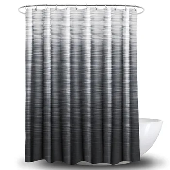 

Simple Style Gradient Printing Shower Curtain Thick Polyester Shower Curtain Mildewproof Warm Privacy Shower Curtain Home Items
