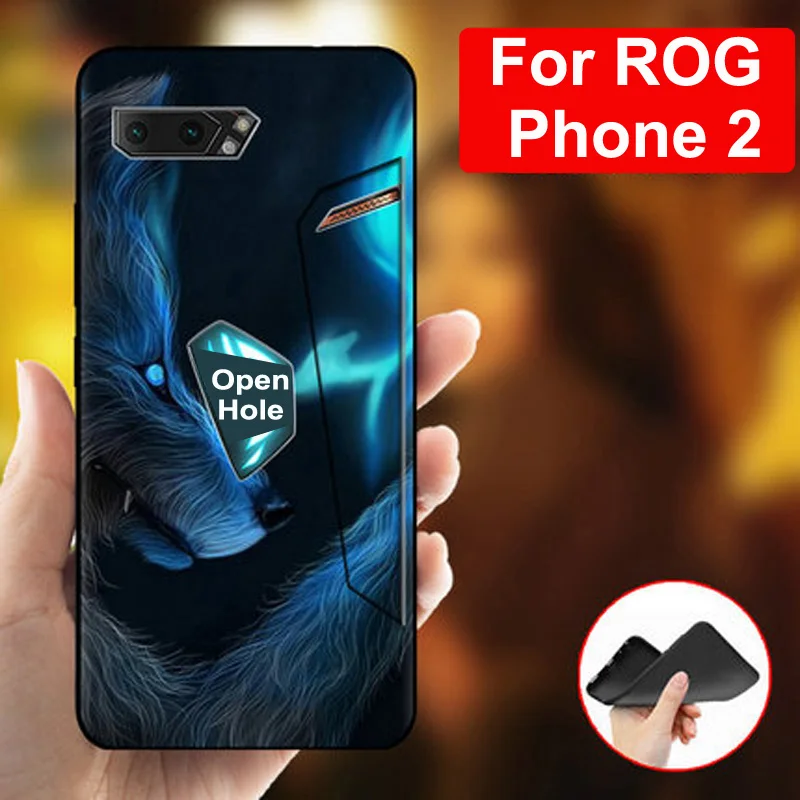 Чехол для Asus ROG Phone2 ZS660KL, чехол с мультипликационным принтом для игр, чехол с полной защитой для телефона ROG II 2, прозрачный мягкий ТПУ противоударный чехол на заднюю панель