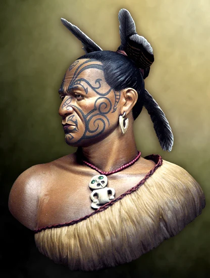 Набор для сборки бюста из смолы Maori Warrior 1/10|Наборы моделей| |