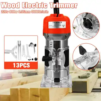 

30000Rpm 2200W Woodworking Electric Trimmer Waterproof Wood Milling Engraving Slotting Trimming Machine Set With Accessories