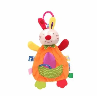 D Dropship Baby Teether Nursery Hand Towel Baby bath towel Toddler Soft Plush Cartoon Animal Wipe Hanging Comforting Towel - Цвет: D