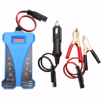 

12V Digital Battery Alternator Tester Charging System Analyzer 8 LED Lights Display Auto Car Diagnostic Tool for Car Motorcycle