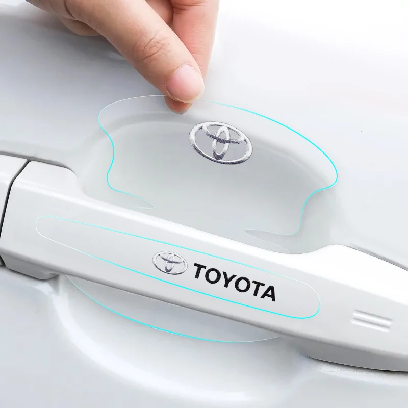 8 шт. прозрачные наклейки на дверную ручку автомобиля для Toyota Camry CHR Corolla RAV4 FJ Cruiser