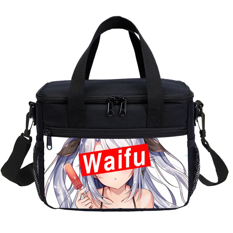 Малый мешок обеда мальчиков девочек Забавный мультфильм Sugoi Senpai аниме Waifu письмо 3D печать льда мешок изолированный тепловой Пикник Ланчбокс - Цвет: DODIB4076310-S1057