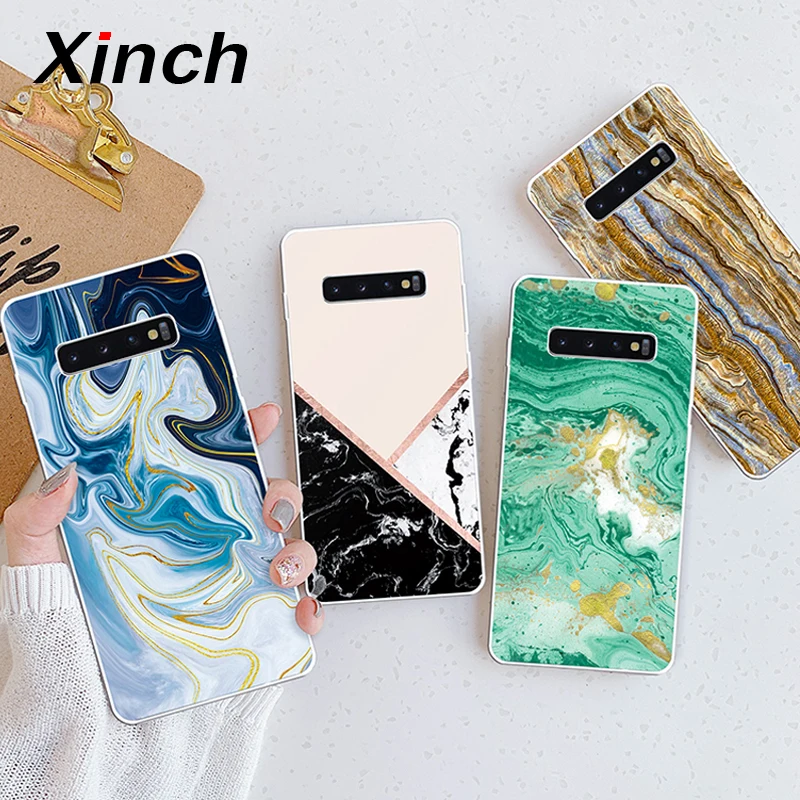 Мраморный чехол Xinch для Samsung Galaxy S10 Plus S10e S9 задняя крышка Note 9 10 телефона мягкий