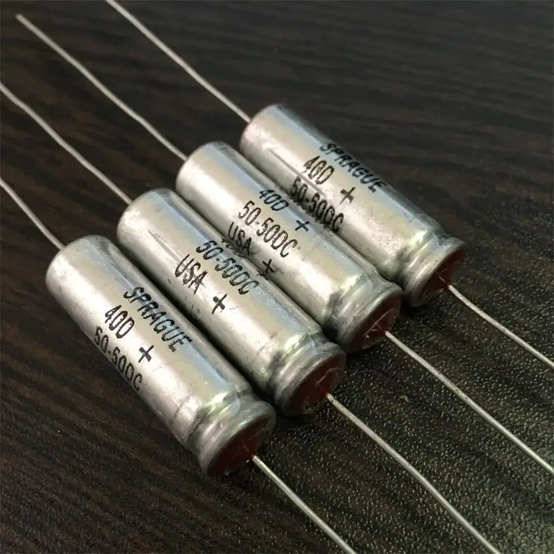 

4pcs The new American antique red head Sibi SPRAGUE 40D series cathode electrolytic capacitors 50UF 50V free shipping