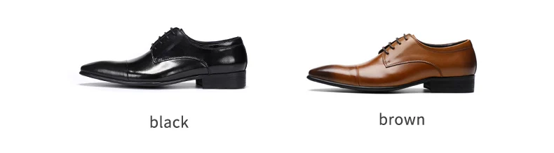 Men's Leather Casual Shoe Wedding Dress Shoe Lace Up Leather Shoes Men Black Genuine Leather Oxford Shoes For Men Big Size 11 46 (3)