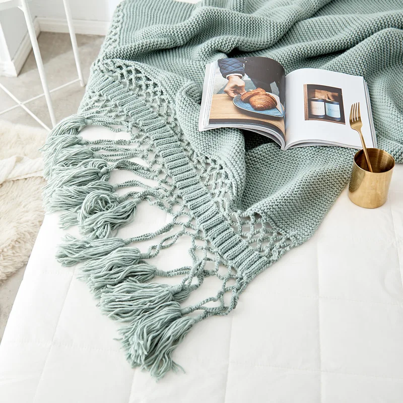 Одеяло s для кровати ручной вязки диван одеяло бутафория для фото кисточка утяжеленное одеяло кондиционер одеяло массивное вязаное одеяло