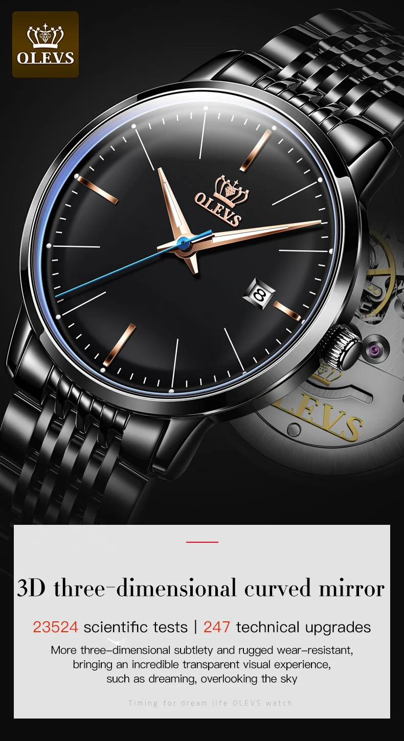 prova dwaterproof água estilo negócio aço pulseira
