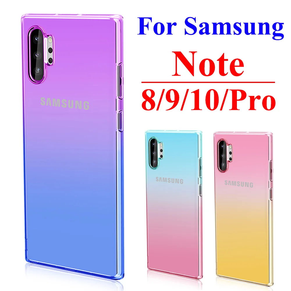 

Note 9 Gradient Case On For Samsung Galaxy Note10 Pro Cover Note9 Skin Note8 Not 10 8 5G Bumper Sansung Not9 Coque Sumsung Not8