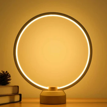

LED Night Light Table Lamp,Wood Desk Lamp, Bedroom Bedside Night Light, Dimmable Led Lighting, Creative Home Decor, Unique Gift