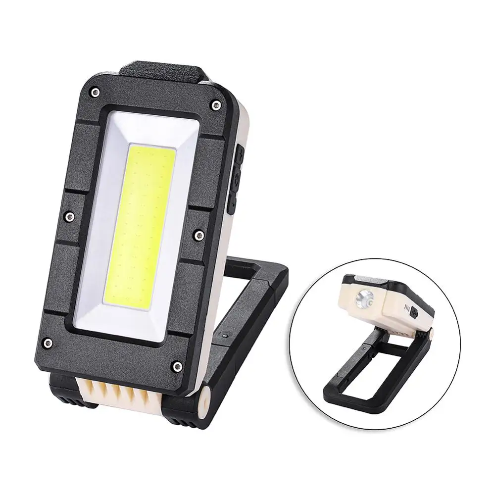 

LED Rechargeable Work Light, Portable Multifunction Outdoor Camping Light, Magnetic Base & Hanging Hook, 15W 1200Lumens Super Br