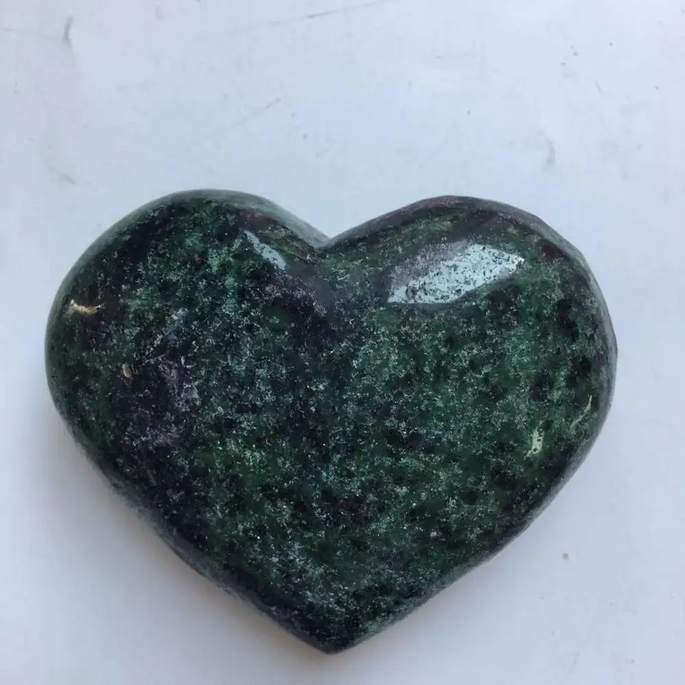 Z ruby in zoisite Хрустальное сердечко любовь форма камня бусины из лечебных камней для изготовления ювелирных изделий