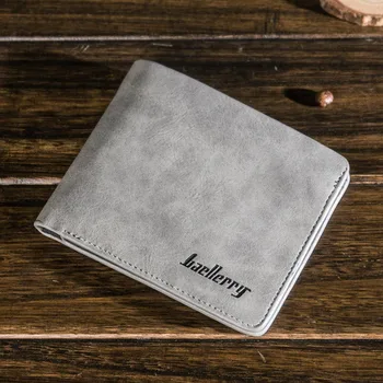 

Hot Selling Bifold PU Leather Wallet for Men Fashion Credit Card Holder Short Purse -B5