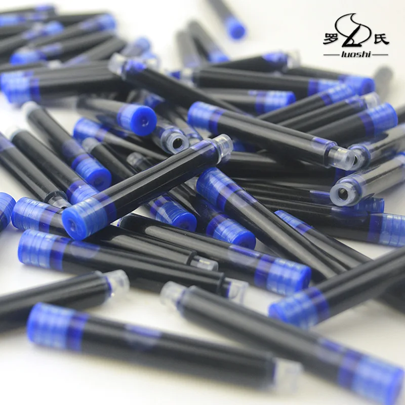 Fountain Pen Ink Cartridges 10pcs 3.4mm Calligraphy Fountain Pen Red Black Blue Ink Sacs Refill Set Writing Pen Accessories School Office Supply Stationery