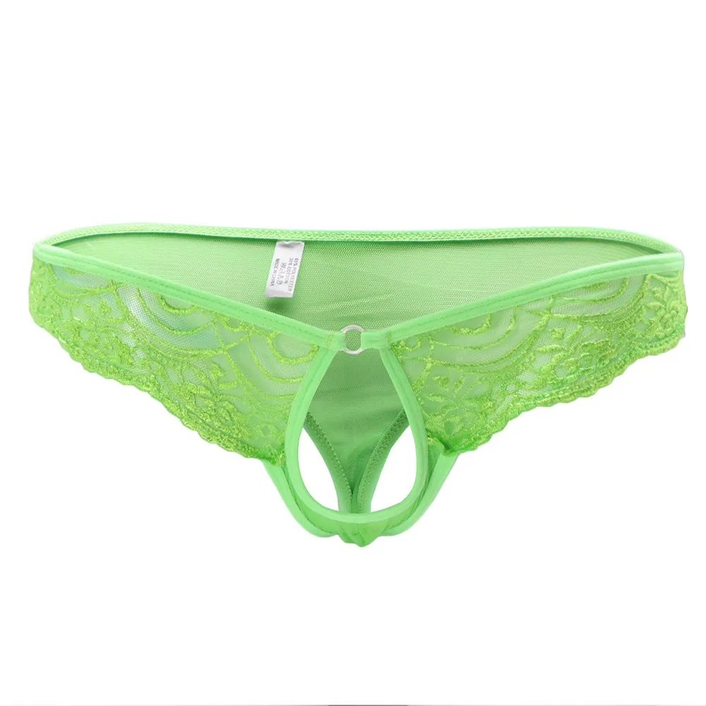 Стринги с открытой промежностью мужское сексуальное кружевное нижнее белье