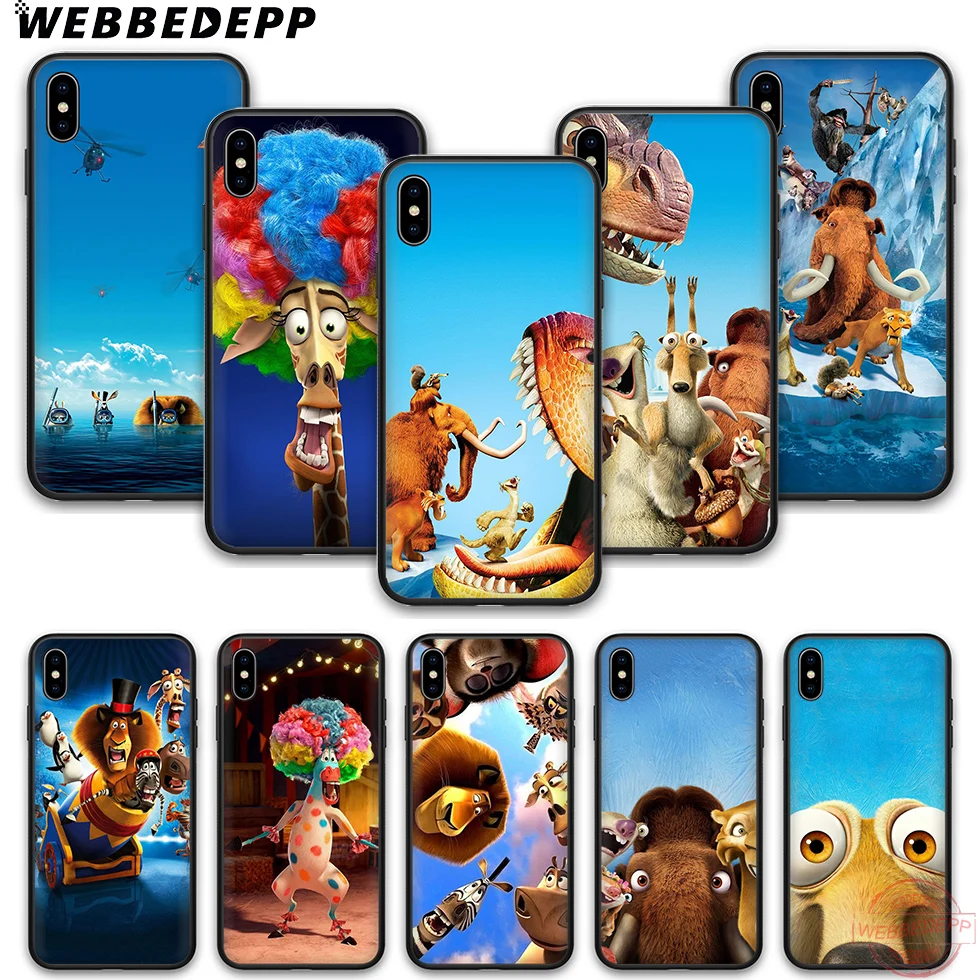 

WEBBEDEPP Madagascar 3 soft silicone phone case for iPhone 5 6 7 8 Plus X XS XR XS Max.11 11peo 11proMax