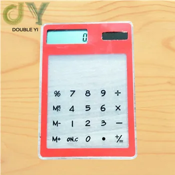 

Solar ultra-thin red touch screen calculator student gift calculator portable calculator