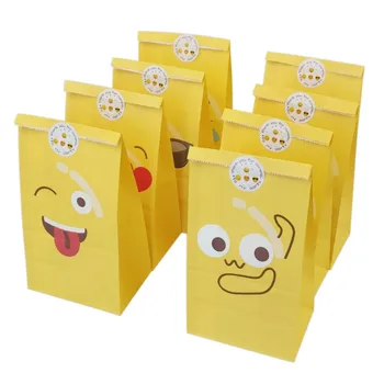 

240pcs candy box Creative expression bag square bottom catering oil proof paper bag DIY wedding baby shower party gift box