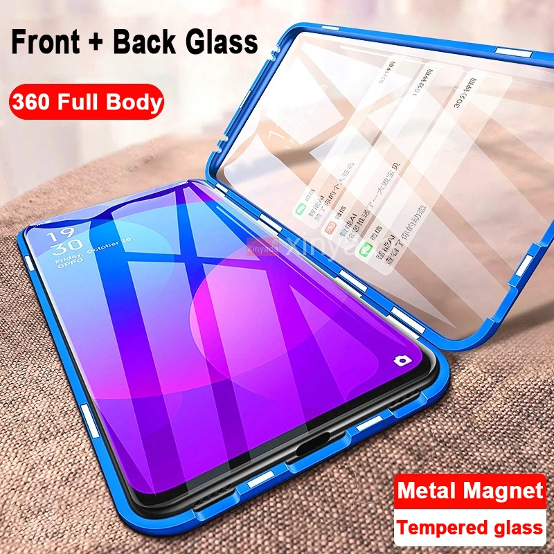 

Full Body Flip Magnetic Cover Case For Huawei P Smart Z Y9 Prime 2019 P Smart Plus Case 360 double side Glass Cover Magnet Metal