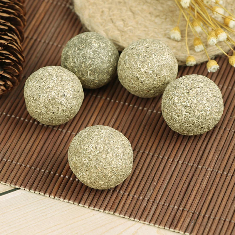 Pet Cat Natural Catnip Treat Ball Home Chasing Toys Healthy Edible Treating