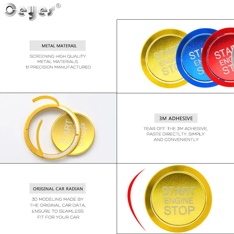 Car Start Engine Button Key Ring for ALFA ROMEO (10)