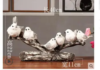 

Nordic American modern creative bird furnishing wine cabinet decorations tree birds luxury Animal Sculpture statue inventory cra