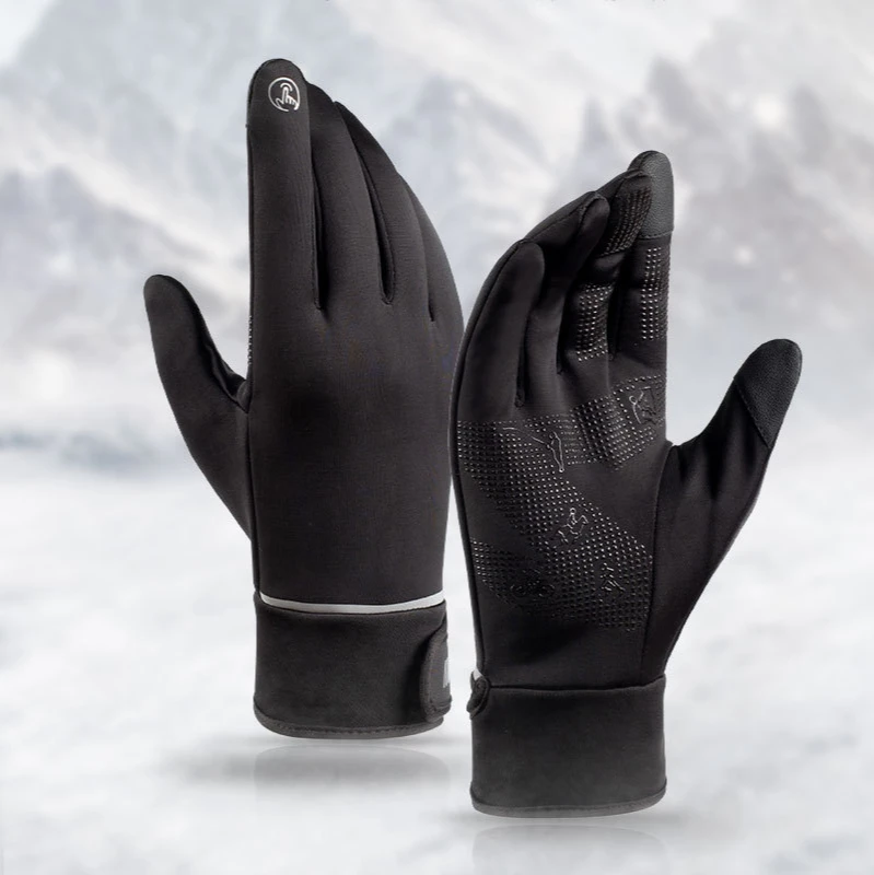 

Winter Outdoor Riding Warm Men's Gloves Windproof and Waterproof Can Touch Screen Plus Velvet Winter Ski Non-Slip Gloves