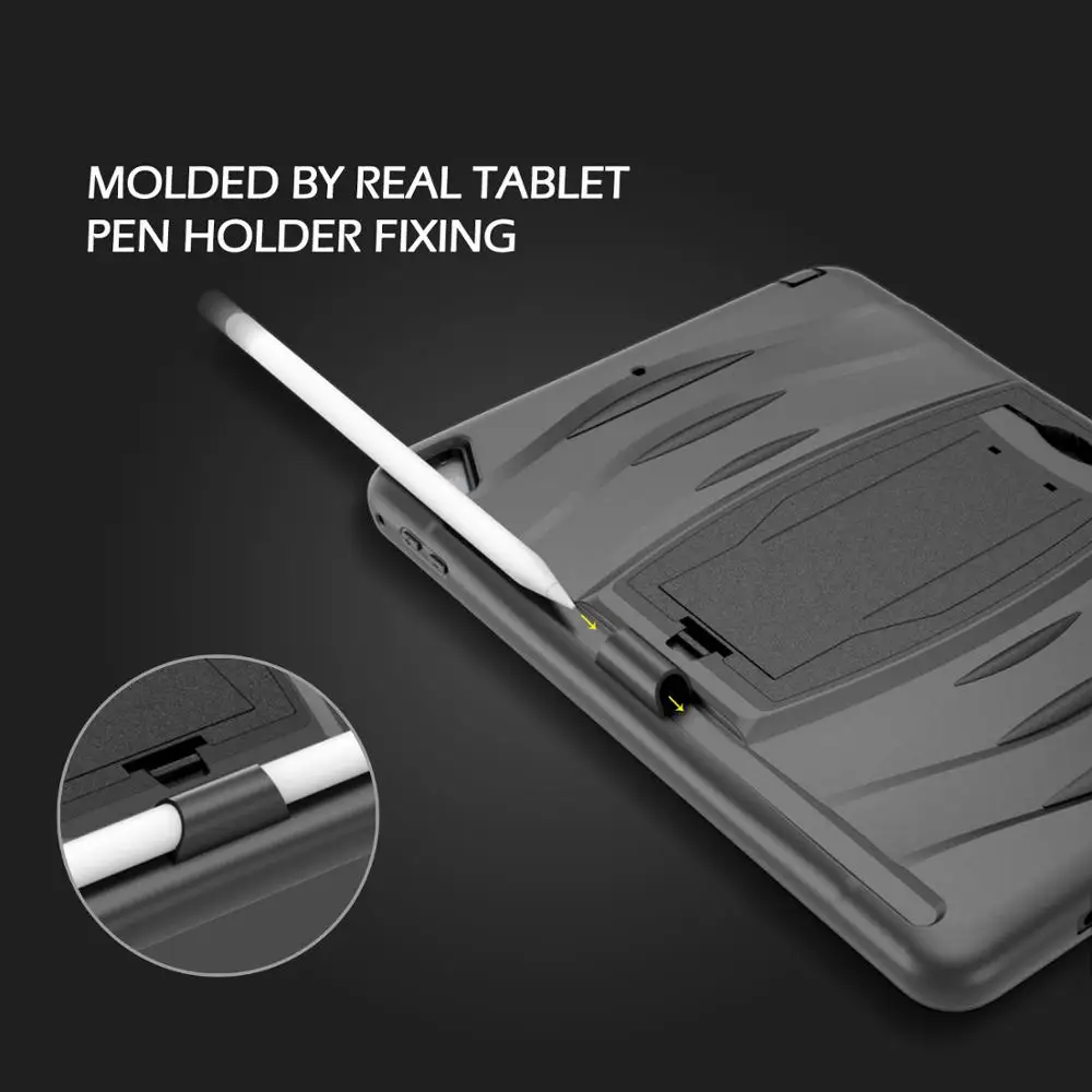 Чехол для планшета iPad 9,7 6th 5th iPad Pro 9,7 Air 2, сверхпрочный силиконовый защитный чехол с подставкой
