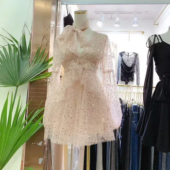 

hot sale african sequins RITA-40108 negeria tulle net lace fashionable french style net lace with multi color for party dress