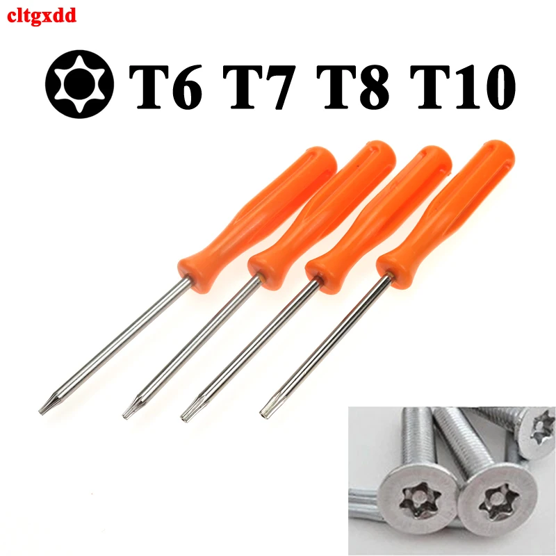 

cltgxdd 100pcs TORX T8 T7 T6 T10 Security Precision Tool For Xbox 360/ PS3/ PS4 Tamperproof Hole With Hole Screwdrivers 100mm