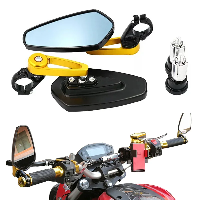 1 пара 7/" 22 мм мотоциклетное алюминиевое боковое зеркало заднего вида, универсальное мотоциклетное Велосипедное Зеркало заднего вида