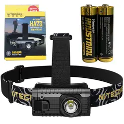 NITECORE HA23 фара CREE XP-G2 S3 max 250 люмен луч бросок 56 метров налобный фонарь 150 градусов угол освещения с батареями AA