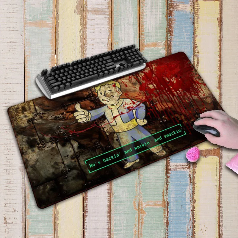  Fallout 4 Large Gaming Mouse Pad Lockedge Mouse Mat For Laptop Computer Keyboard Pad Desk Pad For D